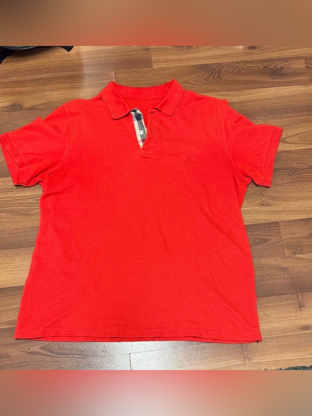 Orange Burberry polo